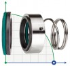 Uszczelnienie mechaniczne do pomp R-M3N 30, SIC/SIC, VITON, 304, G9