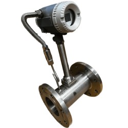 DN100 Dozowanie pary technologicznej, przepływomierz wirowy ze stali nierdzew LUGB-D PN16 RF kołnierz DIN, 0,7-7 t/h <1,6 MPa, <250°C, 4-20mA, ExdIBT6