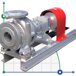 Pompa HOT OIL PUMP EMSE EKY 32-160, 7,5 kW, 2900 ze sprzęgłem na ramie, bez silnika