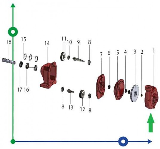 Korpus Pump Body poz.Nr 1 do pompy MTZ-P 20/350, art.1015502