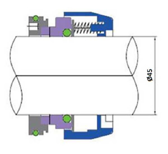 Uszczelnienie pompy FLYGT R-FL.OU 45, TC/TC, VITON
