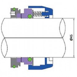 Uszczelnienie pompy FLYGT R-FL.OU 45, TC/TC, VITON