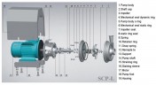 SCP-L, 30T, 24M, AISI 304, 5,5 kW ABB Motor, 380V higieniczna pompa odśrodkowa
