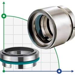 Uszczelnienie mechaniczne R-HJ97 45, TC/TC, VITON, 304, G46