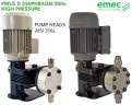 Pompa dozująca z silnikiem membranowym wysokociśnieniowym EMEC PRIUS seria D 50Hz AP 1,5-170 l/h, 100-20 bar