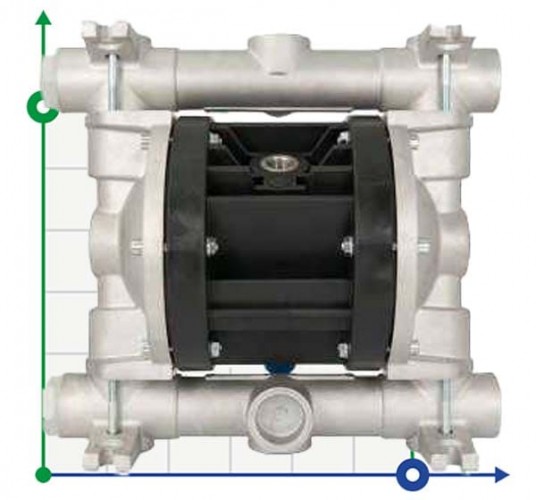 Pneumatyczna pompa membranowa BOXER 90 ALU IB90-ALHTAAT--