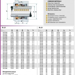 Uszczelnienie pompy R-21 1.5/8, CAR/SIC, VITON, 304