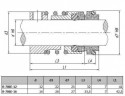 Uszczelnienie pompy Grundfos R-706E 16, SIC/TC, EPDM, 304