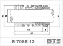 Uszczelnienie pompy Grundfos R-706E 16, SIC/TC, EPDM, 304