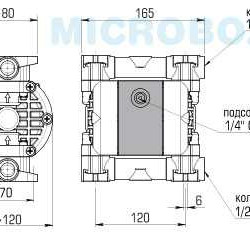 Pneumatyczna pompa membranowa MICROBOXER AISI 316 IMICRA-MTAAV