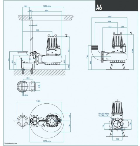 Pompa głębinowa AT-EX 200/6/240 C.280 Dreno Pompe