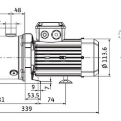Wilo-MEDANA CH1-L.402-1/E/E/10T wysokociśnieniowa pozioma pompa do wody