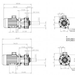 pompa sprzęgła magnetycznego 06 DM PP, VITON, 0,37 kW