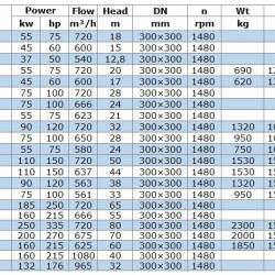 Pompa do pompowania oleju napędowego BGWB 300-250A (600/17), 45kW, 1480