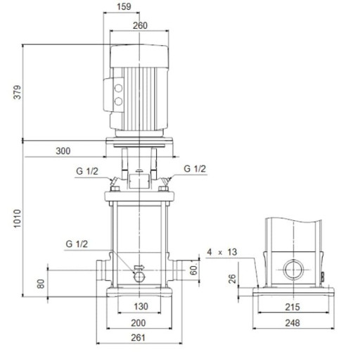 Grundfos CRN 10-22 APAE-HQQE pionowa pompa wielostopniowa