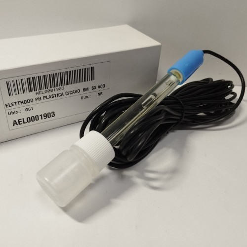 Plastikowa elektroda pH 4 bar 60°C z kablem 6 m, Etatron