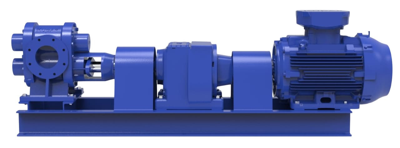Pompa zębata do pompowania oleju Kupar KHP6 cali z silnikiem 30 kW 338 obr./min