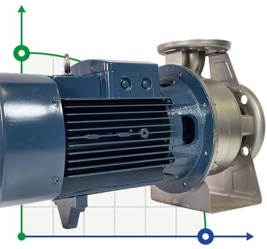 Pompa monoblokowa do nawozów płynnych BZ 40-125/2,2 ze stali nierdzewnej AISI 316L