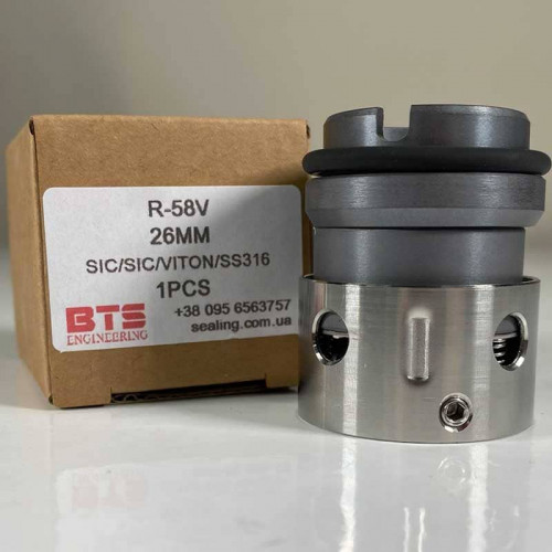 Uszczelnienie mechaniczne typu ANGA V R-58V 43, CAR/SIC, EPDM, 304, A0