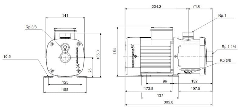 Grundfos CM 5-2 ARIE-AQQE FAAN wielostopniowa pompa samozasysająca