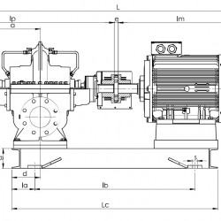 BSCE 200-430 (1500) - zespół pompowy z wejściem dwustronnym, 185 kW