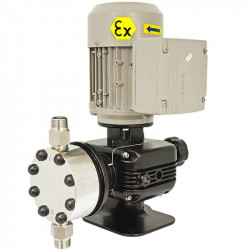 Pompa dozująca EMEC PRIUS D z silnikiem membranowym, wysokociśnieniowa, 50 Hz ATEX 2G/2D (przeciwwybuchowa), 1,5-170 l/h, 100-20 bar