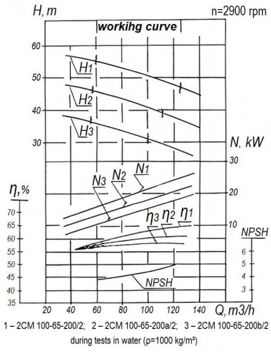Agregat pompowy do ścieków i mediów oleistych 2CM 100-65-200/2, 30 kW, 3000 obr./min