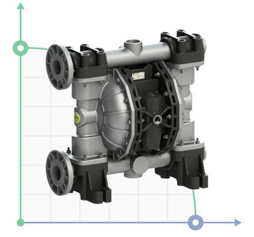 PHOENIX P700 ALU HYTREL+PTFE ATEX pompa membranowa pneumatyczna