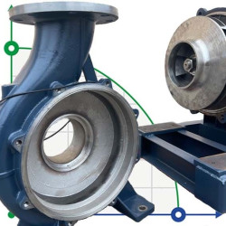 BGWH 80-200A (47/44), 11kW, 2880 - pompa pozioma ze stali kwasoodpornej z tandemowym uszczelnieniem mechanicznym