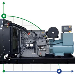 Przemysłowy generator diesla XHYP-240GF z ATS, silnik Perkins 350kVA, 240kW, 380V/50HZ typ otwarty