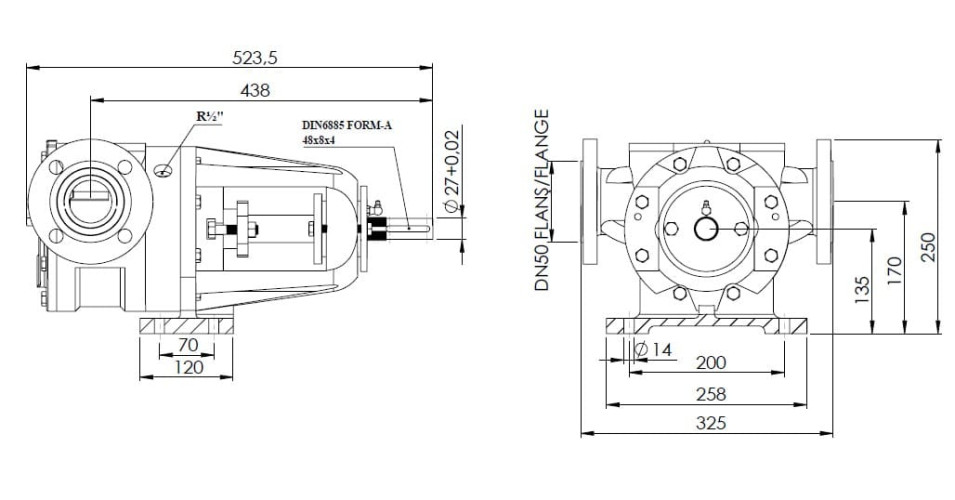 Kupar KIPK pompa zębata do oleju roślinnego 2 1/2 cala, 5-25 m3/h