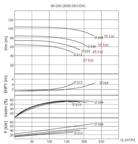 Pompa do gorący olej BTKF-K 80-250 (3000) bez silnika