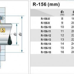 Uszczelnienie mechaniczne wału pompy WILO R-156 12, CAR/CER, EPDM, 304