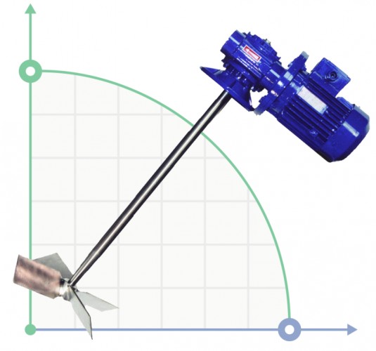 Mikser powolny AGR-V, 0,25 kW AISI316L