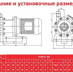 ADM 50 PVDF/TF/10HP/2800RPM pompa ze sprzęgłem magnetycznym