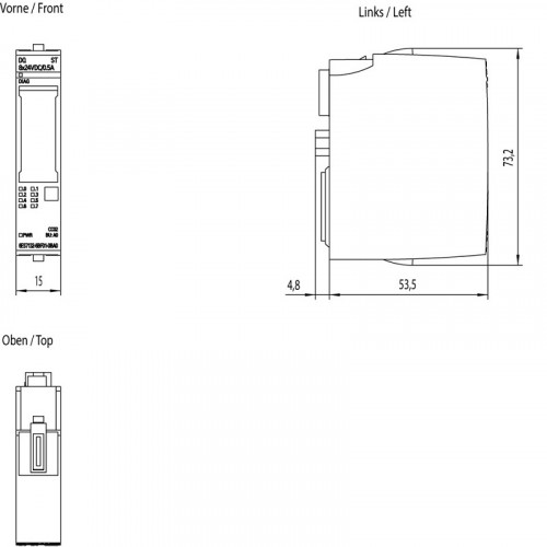 6ES7132-6BF01-0BA0 Moduł wyjściowy DQ 8x 24VDC/0.5A
