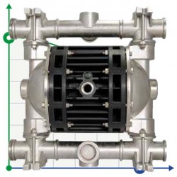 Pneumatyczna pompa membranowa BOXER 150 AISI 316 IB150A-MTAAT--