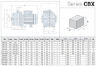 Pompa ze stali nierdzewnej CBX/200, 1,5 kW, 4,8 m3/h, 64m, 380V/T, AISI 304 (EBARA 2CDX 70/20)