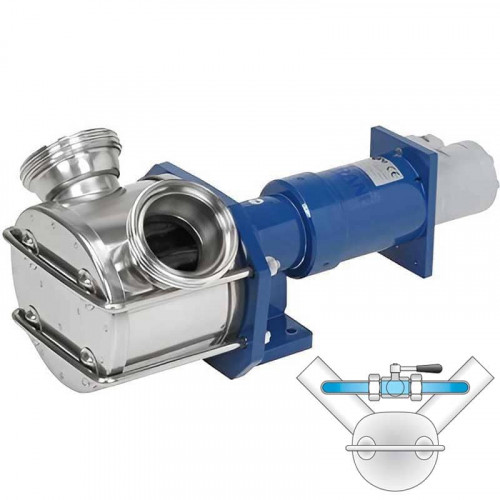 Pompa wirnikowa do pompowania delikatnych cieczy LIVERANI MID MAXI 80+BY-PASS NR 50cc 150-600obr./min z napędem hydraulicznym