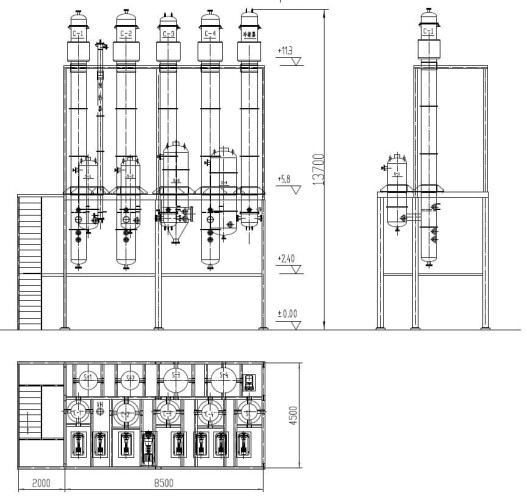 Parownik 4-stopniowy VVU 3,15 T do Bard, soków, wilgoci