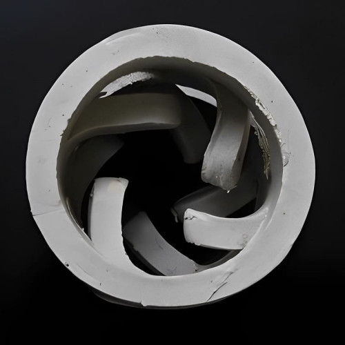 Ceramiczne pierścienie Palla, 50x50x5 mm, Ceramic Pall Ring