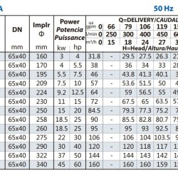 Pompa wspornikowa BS 40-315/220, AISI 304, 2900, bez silnika