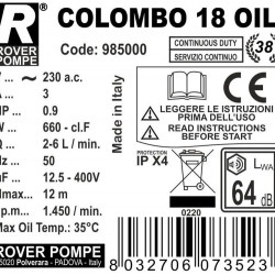 COLOMBO 18 Oil-prasa filtracyjna ramowa