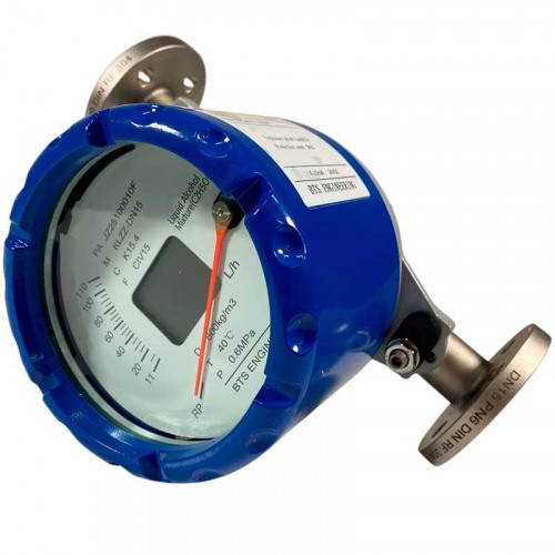 DN15 Przepływomierz rotametr ze stali nierdzewnej KLZZ PN6 (ciekła mieszanina alkoholi C2H5OH 96%), 11-110 l/h, 4-20mA, Ex