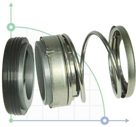 Uszczelnienie pompy R-560C 35, CAR/SIC, EPDM, 304, T1S43