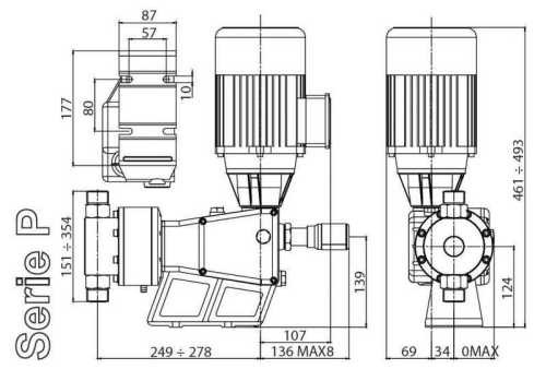 Pompa dozująca nurnikowa PDM-P BA 513/12 400/3/50 0,55