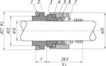Uszczelnienie pompy Lowara R-LW 16, SIC/SIC, VITON, 316