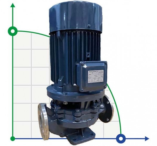 BGLH 200-250(I)A, 55, (358/16), 22kW, 1480 pompa in-line ze stali nierdzewnej z tandemowym uszczelnieniem mechanicznym do dżemu, paszczy, syropów