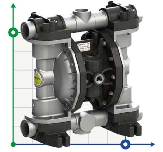 Pneumatyczna pompa membranowa do roztworów chemicznych PHOENIX P250 ALU SANTOPRENE+PTFE, 250 l/min