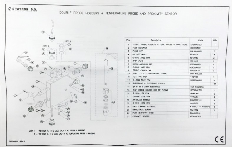 Czujnik chloru SCLO 3 HYCHLOR Cl+pH-Rx-T dwuprzewodowy